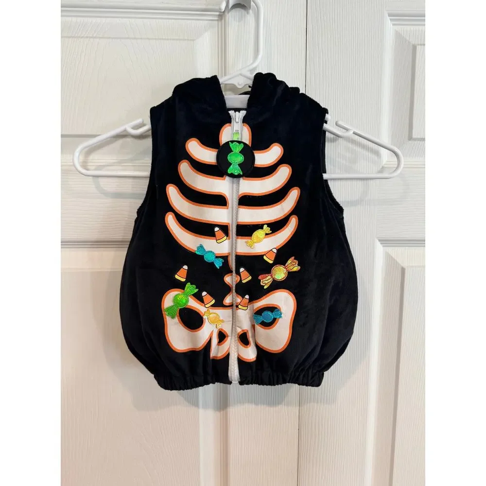 Hallows Even New Coloful Day of the Dead Skelton Halloween Costume Baby 6-9 mo